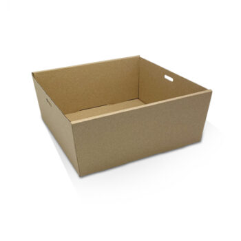 KRAFT CORRUGATED CATERING TRAY WITH LIDS