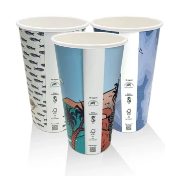 16 OZ Aqueous Coated Single Wall Cup/Art Series 1000pc/ctn