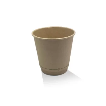 *8oz Aqueous Coated Bamboo DW Cup/One -lid -Fits -All 500pc/ctn
