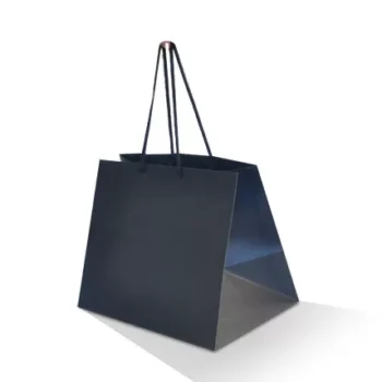 Deluxe Black Take Away Paper Bag 100pc/ctn