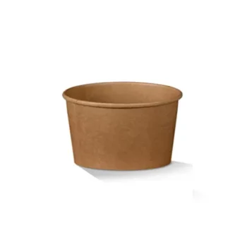 PE coated brown kraft bowl 8oz 500pc/ctn