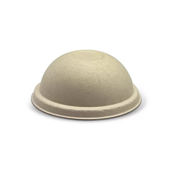 Bagasse Lid-90mm Dome Cup Lid /Natural 1000pc/ctn