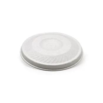 Bagasse Lid-90mm Flat Cup Lid /White 1000pc/ctn