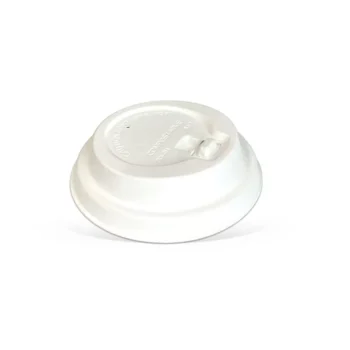 Bagasse Lock-back Lid- 6/8/10 oz/White1000pc/ctn