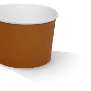 PLA Coated Paper Bowl 16OZ Brown 500pc/ctn