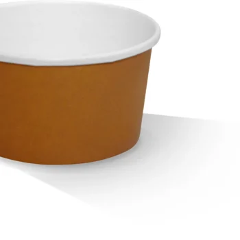 PLA Coated Paper Bowl 8OZ Brown 1000pc/ctn