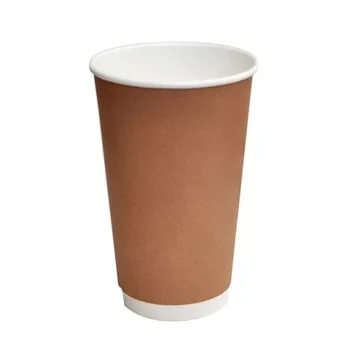 16 OZ PLA Coated DW Cup/Brown Print 500pc/ctn