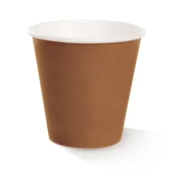 8 OZ PLA Coated SW Cup/Brown Print 90mm 1000pc/ctn