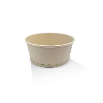 PLA Coated Bamboo PaperSalad Bowl 25oz 300pc/ctn