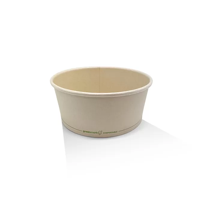 PLA Coated Bamboo PaperSalad Bowl 25oz 300pc/ctn