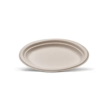 Unbleached Sugarcane Oval Plate Small 500pc/ctn