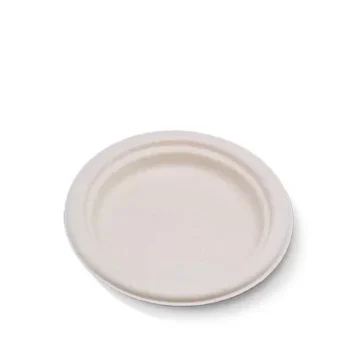 Unbleached Sugarcane Round Plate 7″ 1000pc/ctn