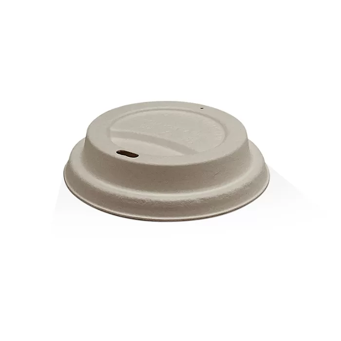 Bagasse Lid-*8/12/16/20oz (90mm)/Natural 1000pc/ctn