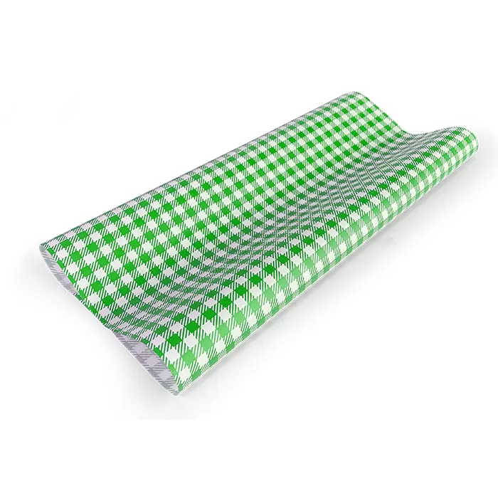 #Greaseproof Paper Gingham Green Large 400 X 330mm – 200/ream
