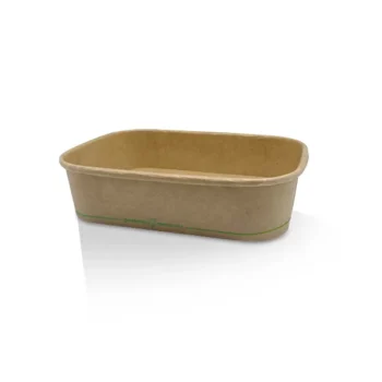 PLA Coated Kraft Rectangular Container 500ml 300pc/ctn