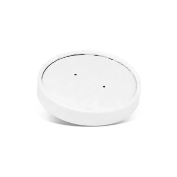 PLA Coated White Paper Lid/Fits PBPB12/16/24 /500pc/ctn