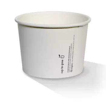 PLA Coated Paper Bowl 24OZ Plain 500pc/ctn