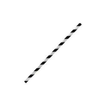 Paper Straw Cocktail-Black Strip 2500pc/ctn