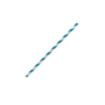 PAPER STRAW Cocktail – blue stripe 2500pc/ctn
