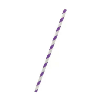 Paper Straw Regular-Purple Stripe 2500pc/ctn