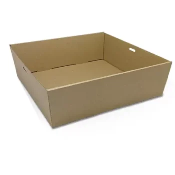 Brown Corrugated Square Catering Tray- Medium-100/ctn