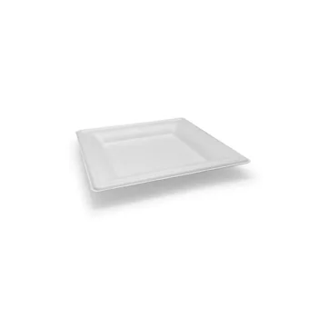 Plate Square Sugarcane 8″ 600pc/ctn