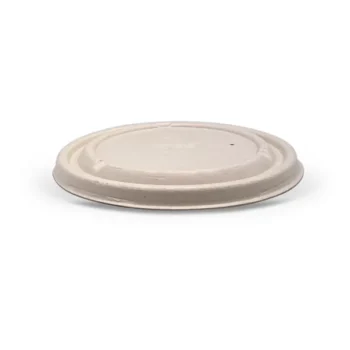 Unbleached sugarcane lid for takeaway bowl 300pc/ctn
