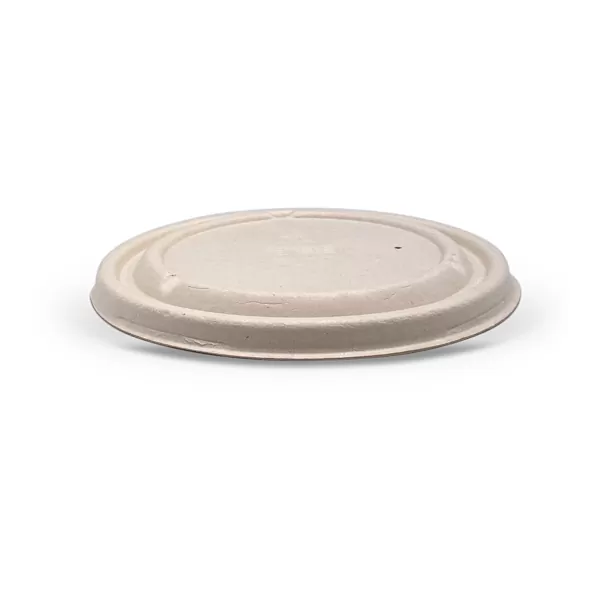 Unbleached sugarcane lid for takeaway bowl 300pc/ctn