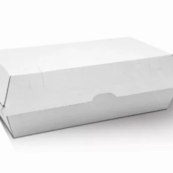 Snack Box – Large / White Corrugated / Plain 200pc/ctn