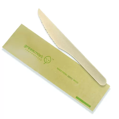 Wooden Knife 165mm individually wrapped 500pc/ctn